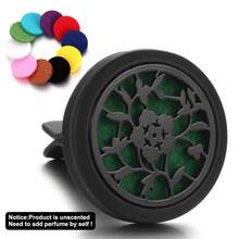 1pc New Vintage Black Flower Tree Of Life Car Fragrance Diffuser Clip Effective In-Car Fragrance Diffuser Elegant Aroma Interior Decor Long-Lasting Air Freshener Advanced Perfume Diffuser Technology - Includes 10 Assorted Colorful Cushion Pendants For Personalized Decor - Black - View 13