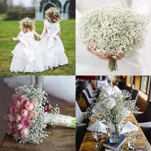 D15 PCS Babys Breath Artificial Flowers Fake Babys Breath Flowers Artificial Bulk White Gypsophila Bouquets Real Touch Faux Flowers For Wedding Floral Arrangement Party Home Decoration7001 - 15白色 - 查看 8