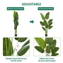 5FT Bird Of Paradise Artificial Plant Decor - Faux Plant Indoor Tall Fake Tree Artificial For Home Living Room Bedroom Office Live Streams Corner Decor Modern Greenery Artificial Tree
