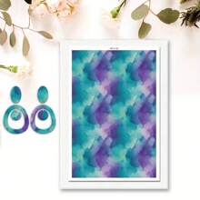 DONQE Flowers And Plants Pattern Print Water Transfer Paper, Making Soft Ceramic Earrings, Double-Sided Water Clay Transfer Stickers DIY Handmade Mold