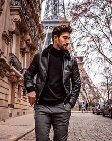 Men's Slim Fit Mock Turtleneck Pullover Sweater Casual Basic Knitted Thermal Sweaters - 灰色 - 查看 11
