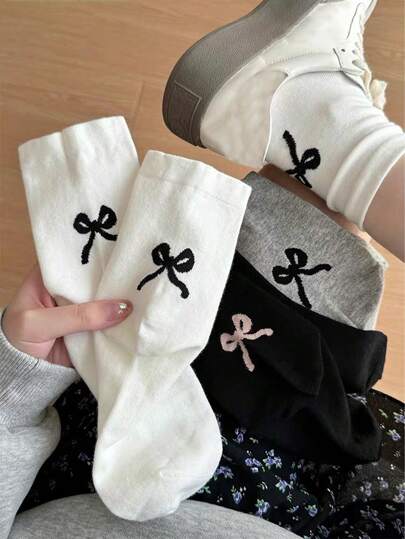 40pcs/30pcs/24pcs Unisex Comfortable Sports Socks, Suitable For Sports & Training, Long Socks For Women, Casual & Business Wear, Antibacterial, Soft, Black & White, Odor-Resistant, Moisture-Wicking, Soft & Lightweight, Suitable For Autumn/Winter, 20pcs/10pcs/8pcs/6pcs/4pcs/2pcs
