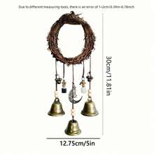 1 pièce Décoration de sonnette de porte de sorcière vintage en métal, support de porte de protection de la maison, chapeau à balai avec sonnette de sorcière sans batterie ni électricité. Décoration durable pour porte d'extérieur/intérieur, décoration d'Halloween, décoration de jardin effrayante. Pas de câblage, sonnette festive, construction robuste, ornement thématique, décorations d'extérieur, cadeau de Noël, décoration de chambre