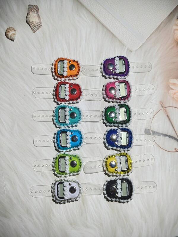 1pc/3pcs Portable Digital Finger Ring Counter, Flower & Rhinestone Decor Counter, Suitable For Outdoor Counting, Prayer, Warehouse Inventory, Stress Relief, Holiday Gift, Adjustable Tightness, Auto Power Off For Long-Term Idle