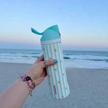 O-Wala Vacuum Flask With Straw 24oz/32oz,Can Be Used For Outdoor Sports, Heat Preservation Time Cold And Hot Water Can Be Insulated, Frozen Drinks, Beautiful Appearance, Exquisite Workmanship, Suitable For Camping, Work, Indoor Use. - 彩色 - 查看 1