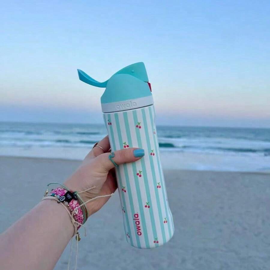 O-Wala Vacuum Flask With Straw 24oz/32oz,Can Be Used For Outdoor Sports, Heat Preservation Time Cold And Hot Water Can Be Insulated, Frozen Drinks, Beautiful Appearance, Exquisite Workmanship, Suitable For Camping, Work, Indoor Use. - 彩色 - 查看 1