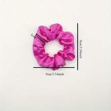 18pcs Tri-Color Hair Scrunchies, Party & Wedding Accessories, Versatile & Minimalist Satin Hair Ties, Suitable For Ponytail & Updo Hairstyles