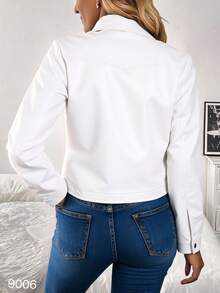 chaqueta de mujer - Blanco - Ver 2