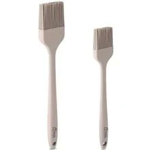 Basting Brushes Silicone Heat Resistant Pastry Brushes Spread Oil Butter Sauce Marinades For BBQ Grill Barbecue Baking Kitchen Cooking  Dishwasher  Khaki Set Of 2