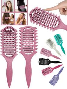 Lược định hình tóc xoăn nâng cấp mới, lược chải tóc xoăn có lông và thiết kế đặc biệt, lược tạo kiểu định hình tóc xoăn dành riêng cho tóc xoăn, định hình và định hình tóc xoăn cho nam nữ để giảm tình trạng tóc bị kéo và tách rời., Trở lại trường học, Những vật dụng cần thiết khi đi du lịch, Phụ kiện tóc cho nữ - Nhiều màu - Xem 2