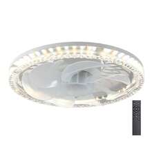 Luz de ventilador de techo con control remoto | Lámpara LED | Ventilador de techo inteligente con luz, ventilador de techo con 4 velocidades y 3 modos de luz, ventilador de techo moderno con luz LED - Blanco - Ver 6