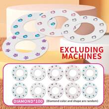1 Set de máquina de pegatinas de strass con lazo, incluye 22 formas y colores aleatorios de pegatinas de strass, diseñado para niñas. Máquina de pegatinas de diamantes DIY, esquema de color rosa, sirve tanto como un juguete como una decoración de escritorio elegante. Juguete manualidad DIY para niños, fabricante de pegatinas intelectual y creativo para niñas, regalo de juguete artesanal educativo para cumpleaños, despedida de soltera DIY, juguete de inteligencia interactiva entre padres e hijos adecuado como recuerdo de fiesta - Multicolor - Ver 12