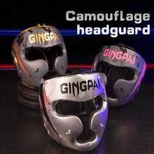 GINGPAI Boxing Headgear For Adults And Teens, Thickened Helmet For Boxing, Sanda, Muay Thai, Face And Chin Protection, Professional Training - Multicolor - View 6