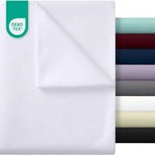 Sábana Encimera De Microfibra De Color Sólido (Individual/Matrimonial/Queen/King), Estilo Liso Y Sencillo, Tejido De Alta Densidad, Suave Y Lisa, No Se Destine Ni Se Encoge Fácilmente, Protege Cada Noche De Sueño, Apta Para Diversos Tipos De Cama Y Estilos De Decoración.