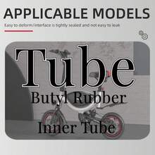 Bike Tube, Bike Tube Bike Tire Tube Rubber Inner Tube With Metal Bent E-Bike Accessories Inner Tube With Spare Tire Replace Scooter Accessories (14X2.125) - 1 - View 7