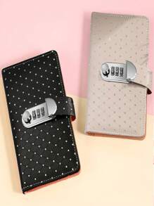 Password Locked Transparent Cash Storage Diary Book, 6-Colors Available, Girls' Favorite, Secure Storage For Cash, Coins, Bills, INS Style Colorful Saving Book, Gift For Girlfriend's Birthday