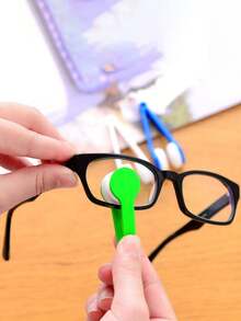 1/2/5pcs Eyeglasses Cleaning Kit - Portable Travel Set With Microfiber Cloth And Double-Sided Brush, Keep Glasses Spotless Anytime