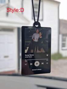 1 Piece Custom Photo Car Mirror Label, Photo Decoration, Photo Driving Safety, Rearview Mirror Decoration, Custom Photo Car Accessories For Rearview Mirror Hanger, Personalized Car Hanging Decoration With Custom Pictures And Text, Custom Acrylic Picture Car Hanging Decoration, Personalize Your Favorite Memories, Christmas Gift