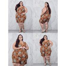 Women's Plus Size Set G1 G2 G3 G4 G5 Large Fresh Print Tank Top - Multicolor - View 3