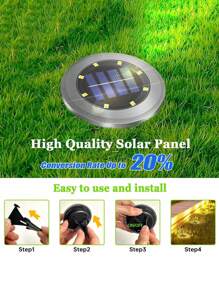 Mini Solar Ground Lights, 2/4/8Pack Solar Lights Outdoor Waterproof, Pathway Lights Solar Powered, Solar Garden Light, Landscape Lighting For Yard Driveway Walkway (Cool White/Warm)