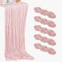 1/2/5/10 Pcs 90*180cm/90*300cm Romantic Sheer Table Runner, Suitable For Wedding Decoration, Bridal Shower, Birthday Party, Chair Sash, And Wedding Arch