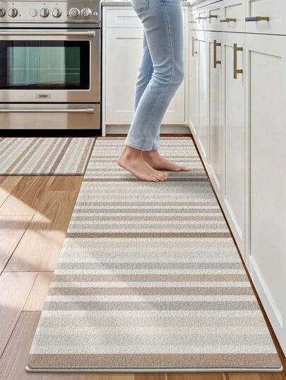 DAJIANG 1片加厚绒面防滑底舒适地垫，适用于玄关、走廊、厨房，可机洗，易于清洁，家居装饰，圣诞装饰，厨房地毯