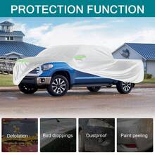 Capa de Caminhonete Completa 190T para F-150 F-250 F-350, Proteção contra Vento, Poeira, UV, Sol, Neve e Gelo, Tamanho: 235*88*74 polegadas