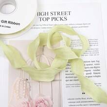 褶皱雪纺丝带DIY蝴蝶结、花束包装、马卡龙彩色丝带、花店、蛋糕工艺材料情人节