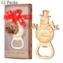 Zestaw prezentowy z otwieraczem do butelek na Boże Narodzenie, Cztery rodzaje otwieraczy do butelek, Choinki, Bałwany, Płatki śniegu, Świąteczne wózki prezentowe, Dekoracje świąteczne do domu, Upominki na świąteczne przyjęcie, Dekoracje świąteczne, Upominki na przyjęcie