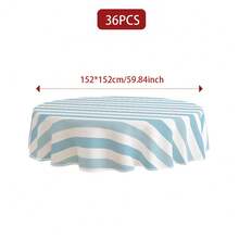 1/36 chiếc khăn trải bàn hình chữ nhật và tròn theo chủ đề Oktoberfest, sọc xanh trắng, kẻ caro, chanh, khẩu hiệu lễ hội bia, họa tiết thùng, thích hợp cho tiệc ngày lễ, họp mặt gia đình, trang trí không khí lễ hội, nhà bếp, phòng ăn, phòng khách, tiệc khách sạn - sọc xanh và trắng - Xem 16