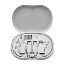 FCV 多功能USB充电适配器60W线缆套装，USB-C转Lightning适配器盒，转换套件（USB-A和Type-C转Micro/Type-C/Lightning公头），数据传输，存储卡，取卡针，手机支架 - 彩色 - 查看 21