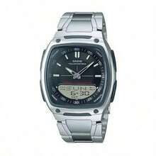 Đồng hồ Casio Ana-Digi Quartz Mineral Crystal AW-81D-1A dành cho nam - màu đen - Xem 2