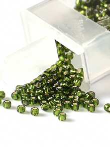 GO2CJBEADS 10克多色2毫米银线圆形洛可可玻璃种子珠，可DIY手链