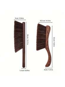 1pc Dust Cleaning Brush, Suitable For Bed, Clothes, Sofa, Furniture, Wooden Handle, Thick Handle