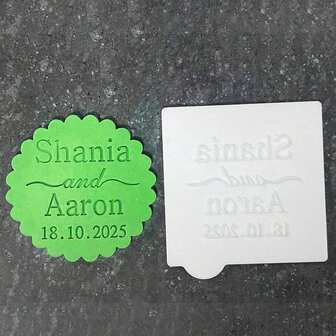 Customized Personalized Biscuit Embossed Stamp Mold 3D Design For Kitchen Baking Cake Decoration DIY Cutting Tools Sugar Cake Template Wedding Clay Soft Candy Embossed Name Cake Mold Handmade