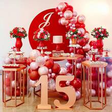 Red Balloons 25pcs/50pcs 12 Inch Happy Birthday Party Balloons Christmas Wedding Valentine's Day Theme Party Decorations - Red - View 5