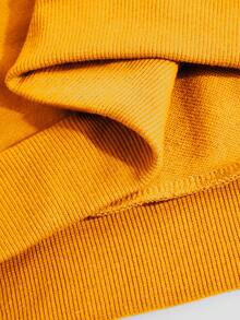 Nowy styl Halloween, minimalistyczna męska bluza Curve oversize w stylu college'u, miękka i wygodna, sportowa, z okrągłym dekoltem, ładna, uniwersalna, uliczna bluza z kapturem i długim rękawem, z czarnym magicznym kotem i nadrukiem halloweenowego hasła - złoty - Zobacz 5