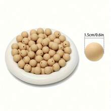 42 hạt silicon tròn 15mm dùng làm vòng tay, móc khóa, vòng cổ, phụ kiện trang sức và hạt silicon tròn đựng bút - Hạt gel silica - Xem 28