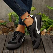 Womens Shoes Walking Classic Fashion Sneakers Casual Tennis Anti Slip - màu đen - Xem 2
