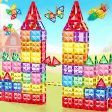 30/50/100 piezas Bloques magnéticos Juego de bloques de construcción de diamantes para niños y niñas Preescolar Juego educativo de construcción con imanes Juguetes apilables STEM Regalos de cumpleaños para niños y niños pequeños de 3 4 5 6 7 8 9+ años