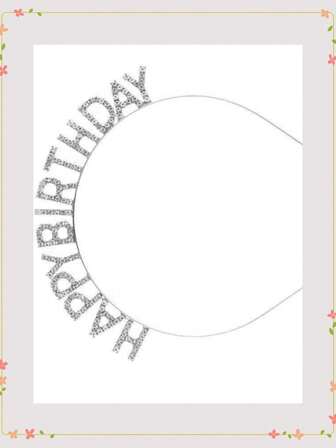 Happy Birthday Rhinestone High-End Letter Party Headband Party Photo Atmosphere Decoration Headband Accessory Prop
