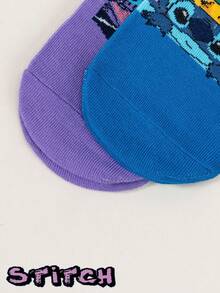 1/5 Pairs, Unisex, Stitch/ Cartoon Pattern Socks, Women's Ankle Socks, Women's Socks, Couple Socks, Children's Large Size Socks, Soft Breathable Anti-Slip Ankle Socks, Cool Cartoon Pattern Short Socks, Soft Comfortable, Cute Casual Style