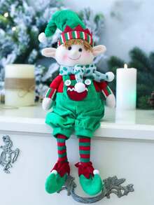 1PC Christmas Hanging Leg Elf Dolls, Poseable Long Bendy Naughty Boy & Girl Ornaments, Cute Shelf Sitters With Dangling Legs, Fun Holiday Home Decor & Room Decor,Mini Elf Decorations For Xmas Party, Christmas Toys & Christmas Decorations, Perfect For & Fall Decorations For Home