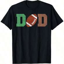 Camiseta Retro de Fútbol Americano de Papá Feliz Cumpleaños Familia a Juego - Negro 31 - Ver 1