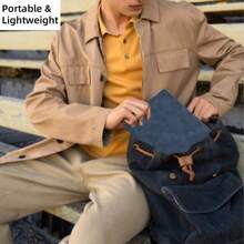 1pc A5 Reusable Sketchbook, White Drawing Board, PU Leather Waterproof & Durable Cover, Suitable For Outdoor Sketching, Office Meetings, Lectures, Note-Taking, Back To School