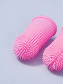 PETSIN Pet Finger Toothbrush Pet Toothbrush Silicone Toothbrush Puppy Cat Finger Set Brush Finger Pet Toothbrush Small Size Suitable For Dogs And Cats - Multicolor - View 4