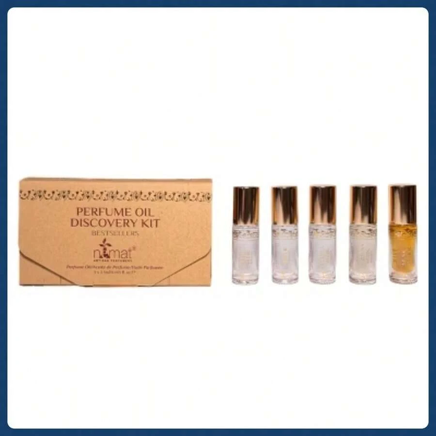 Exquisite Perfume Oil Discovery Set - 5 Luxurious Scents In Travel-Friendly Roll-On Bottles