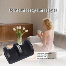 玉黑色足部腿部按摩器，具有热压+电动揉捏双功能系统，四键智能设计，适合家庭/办公室/旅行使用需求，适合中老年人、久坐、运动人群等，是健康礼品的优质选择