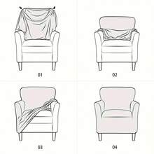 1set Club Chair Cover Stretch Armchair Slipcover Polar FleeceTub Sofa Covers Footstool Cover For Living Room Furniture Protector