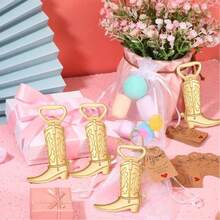 1 pezzo Apribottiglie a forma di stivale in metallo dorato, strumento creativo per bar, adatto per festival, matrimoni, feste, birra, lattine. Perfetto per San Valentino, matrimoni, compleanni, Ognissanti e feste di Natale